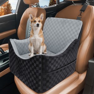 JOEJOY Elevated Dog Car Seat, Memory Foam Pet Booster Seat with Detachable Washable Cover, Portable Travel-Safe Bed for Cars - 1 of 4