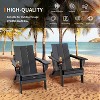 VINGLI Oversized Plastic Folding Adirondack Chairs with Cup Holder, Waterproof HDPE for Patio, Pool, 400LBS - 4 of 4