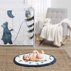 Sweet Jojo Designs Boy or Girl Gender Neutral Unisex Baby Tummy Time Playmat Bear and Moon Blue and Gold - 2 of 4