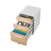 Vynxaria 3-Drawer Mobile File Cabinet - Black Utility Storage Cabinets with Lock and Anti-Tilt Wheels - 3 of 4