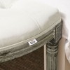NicBex Bench Semi-Circle Ottoman with Tufted Velvet-Touch Fabric Bench with Rubberwood Legs for Bedroom, Entryway - 4 of 4