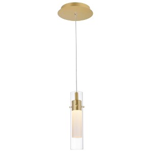 CWI Lighting Olinda LED Integrated Satin Gold Mini Pendant - 1 of 4