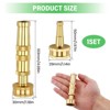 Infurnic Hose Valves and Connectors Water 4/2inch Hose Sprayer Nozzle Adjustable Twist, Jet Sweeper Nozzle with Solid Brass, High Pressure for Garden - 2 of 4