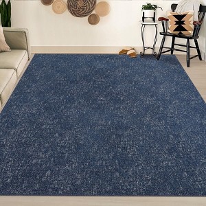 Modern Area Rugs for Living Room Bedroom, Solid Indoor Carpets, Low Pile Non-Slip Rug - 1 of 4