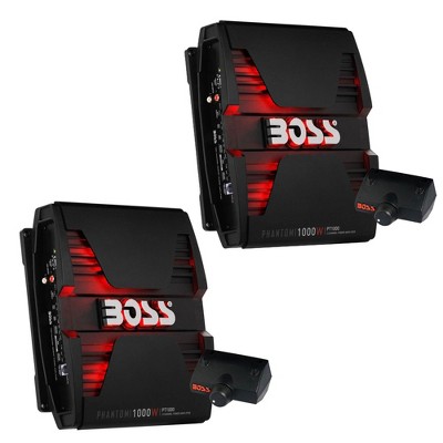 Boss Audio Phantom 1000W 2 Channel Full Range Class A/B Amplifier (2 Pack)