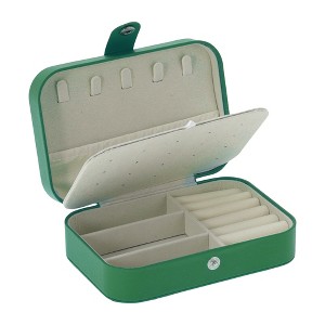 Unique Bargains PU Travel Jewelry Box for Women Display Storage Jewelry Earrings Rings Necklace - 1 of 4