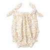 Organic Tie Shoulder Bubble Romper - Gardenia - 2 of 4