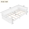 Lycvki Wood Platform Bed with Safety Guardrails and Detachable Fence - 4 of 4