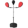 Soozier 3-in-1 Boxing Bag with Stand, Adjustable Height Punching Speed Bag with 2 Target Arms, Black - 4 of 4