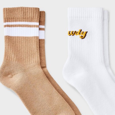 White/Brown Heather