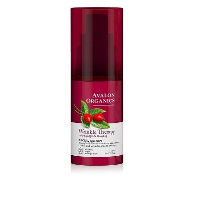 Wrinkle Therapy with CoQ10 & Rosehip FACIAL SERUM by Avalon Organics  -  .55 oz. Liquid