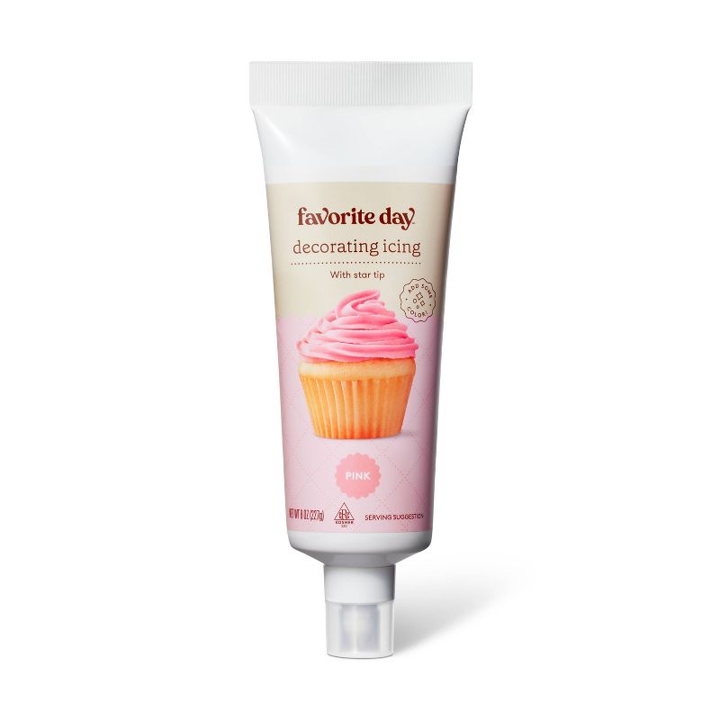 Pink Star Tip Decorating Icing - 8oz - Favorite Day&#8482;, 1 of 6