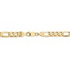 Black Bow Jewelry Men's 7mm, 14k Yellow Gold, Flat Figaro Chain Necklace - 3 of 4