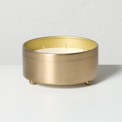 5 Wick Large Fluted Brass Salt Jar Candle 20oz - Hearth & Hand™ with Magnolia