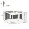 Wooden Outdoor Rabbit Hutch with Openable Top and Lockable Door,Bunny Cage for Backyard or Garden - LAOTIES - 3 of 4