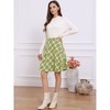INSPIRE CHIC Women's Christmas Plaids Vintage Tartan Elastic Waist Knee Length A-Line Skirt - 2 of 4