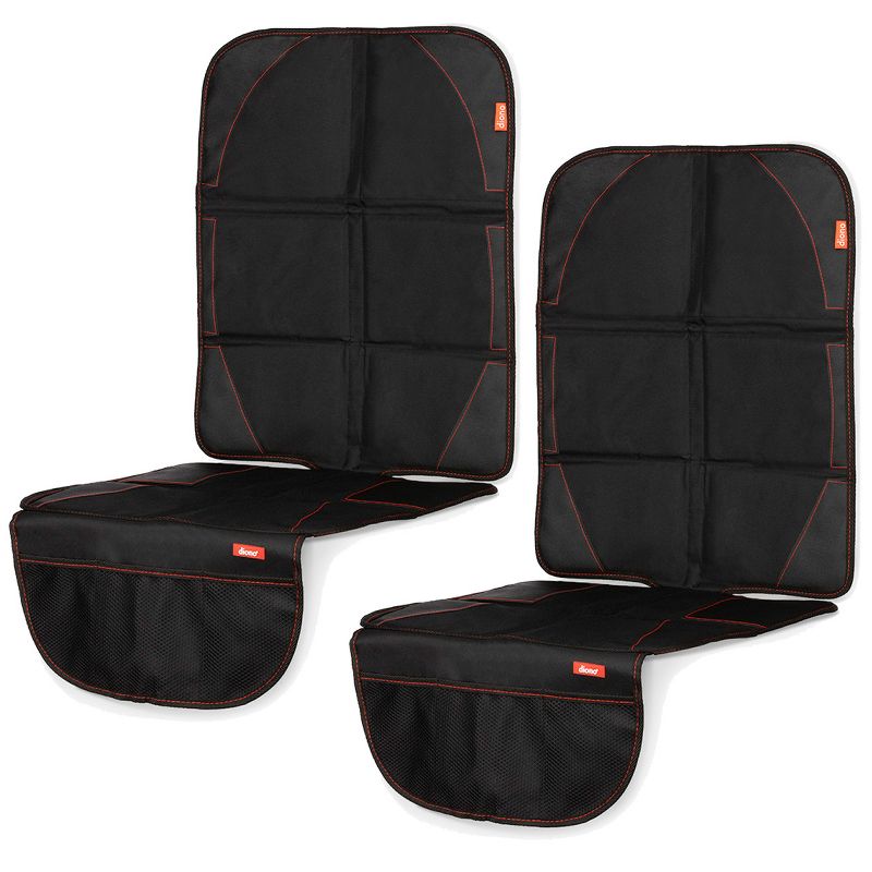 Diono Ultra Mat 2-Pack + Sun Stoppers 2-Pack, Complete Protection from Child Car Seats, Pets, Black, 2 of 11