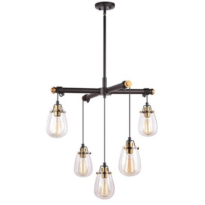 Vaxcel Kassidy 5 - Light Chandelier in  Black