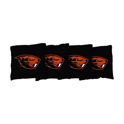 NCAA Oregon State Beavers Corn-Filled Cornhole Bags Black - 4pk