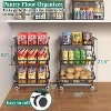Paaaawaters 3-Tier Rolling Pantry Floor Organizer and Storage Cart with Wheels, Stackable Wire Pantry Baskets - 2 of 4