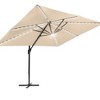 Sonkuki 11.5×9FT Offset Outdoor Solar LED Patio Aluminum Cantilever Umbrella with Infinite Canopy Angle Adjustment - 2 of 4