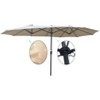 PAGED Square Patio Umbrella Modern Market Umbrella with 8 Steel Ribs, Crank and Cross Base for Garden and Poolside - 3 of 4