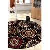 Well Woven Blossom Valley Floral Nature Modern Casual Abstract Retro Geometric Soft Black Area Rug - 2 of 4