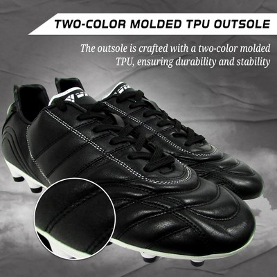 Vizari Mens Classico Firm Ground Outdoor Soccer Shoes - Black/White - 7 — фото 5