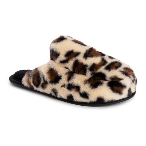 Muk Luks Women's Capucine Slide Slipper-leopard Black L (9-10