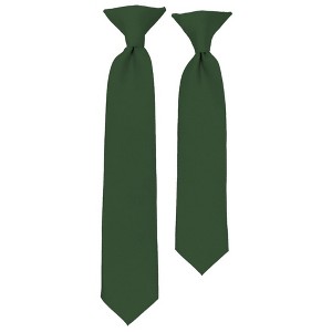 Solid Color Pre-tied Clip On Necktie For Boy - 1 of 4
