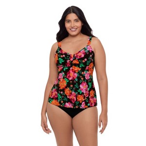 Trimshaper Women's Lily Sweetheart Tankini Swimsuit - 1 of 3