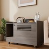Gulches Gray Cat Litter Box Enclosure - Stylish Hidden Furniture with Storage & Ventilation - 4 of 4