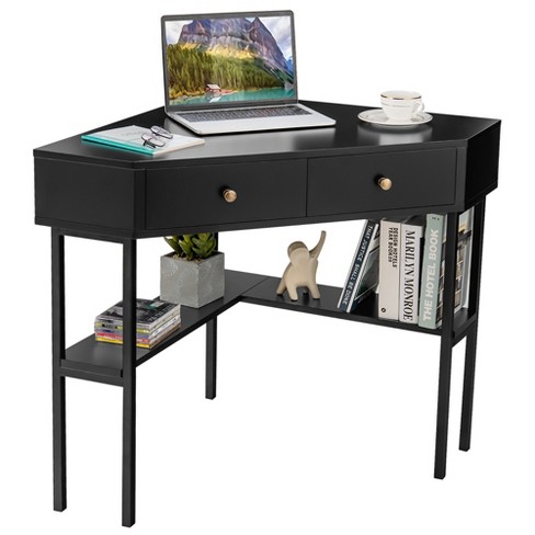 Black small 2024 corner desk