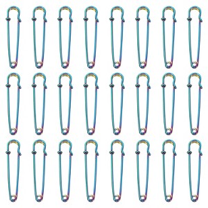 Unique Bargains Metal DIY Blankets Crafts Brooch Making Home Sewing Large Safety Pins 24 Pcs - 1 of 4