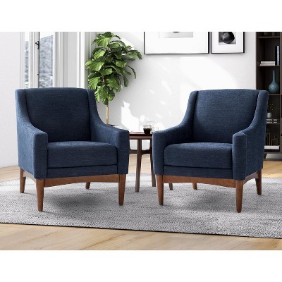 Set of 2 Gerard Mid-century Modern Style Armchair with Sloped Arms | ARTFUL LIVING DESIGN