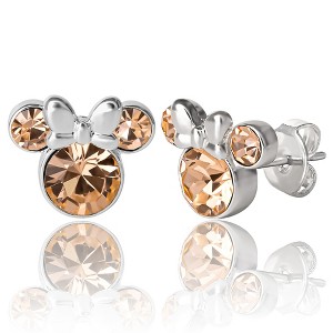 Disney Womens Minnie Mouse Birthstone Stud Earrings - 1 of 4