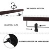 BP4U 14" Premium Wooden Adjustable Pants Hangers, Solid Wood Skirt & Trouser Hangers with 360° Swivel Hook and Wrinkle-Free Design - 2 of 4