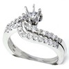 Pompeii3 1/2ct Semi Mount Engagement Curve Wedding Ring Set 14K - 2 of 4