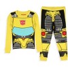 Transformers Toddler Boy's Bumblebee Tight Fit Long Sleeve Sleep Pajama Set Bumblebee T - 2 of 4