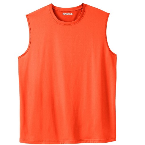 Kingsize Men's Big & Tall No Sweat Muscle Tee - 8xl, Orange : Target
