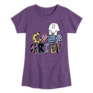 Girls' - Peanuts - Good Grief Charlie Brown Fitted Short Sleeve Graphic T-Shirt - 1 of 4