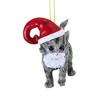 Roman 2.75 In Cat Wearing Santa Hat Kitten Feline Tree Ornaments - 2 of 3