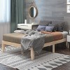 Infans Full Size 14" Wooden Bed Frame Mattress Platform Wood Slats Support Natural - image 3 of 4