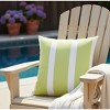 Manual Woodworkers & Weavers Green Stripe Climaweave Decorative Pillow 18 Inch - 3 of 3