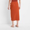 Women's Mid-Rise Linen Midi Wrap Skirt - Future Collective - 2 of 3