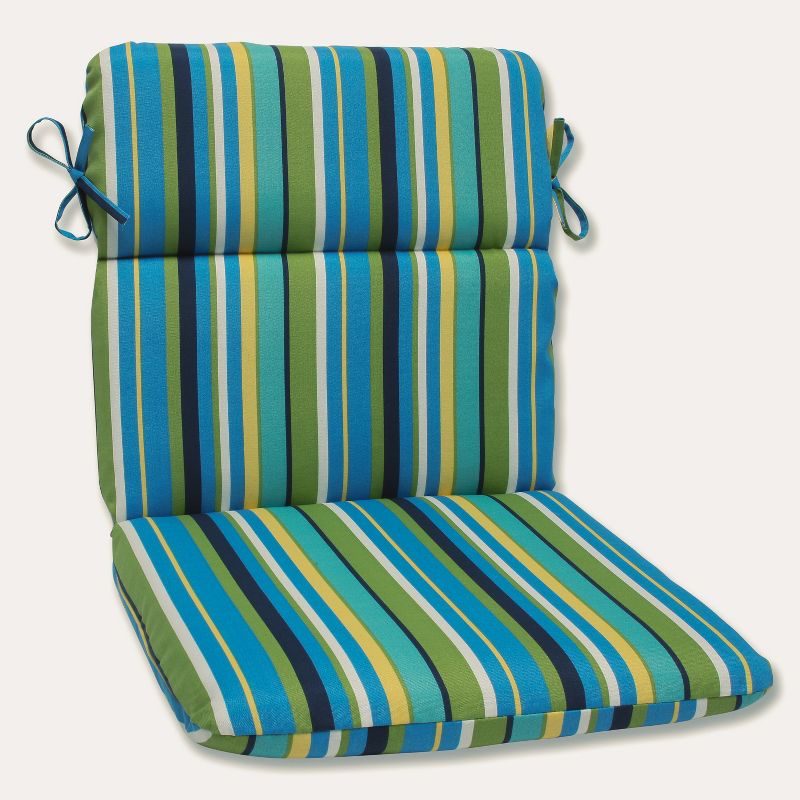 Outdoor Round Edge Full Seat Cushion - Topanga Stripe - Pillow Perfect, 1 of 7