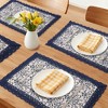 REGALWOVEN Rustic Placemats Set of 6 Placemats for Dining Table Decor Washable Kitchen Table Mat with Lace Trim - 2 of 4