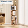 Wooden Rotating Bookshelf, 4-Tier 360¡ã Display Floor-Standing Bookcase, Multi-Functional Storage Organizer for Kids and Adults in Living Room - 4 of 4