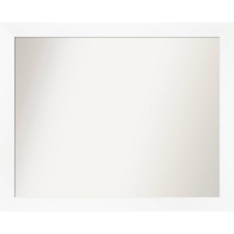 31&#34; x 25&#34; Non-Beveled Cabinet White Narrow Wall Mirror - Amanti Art, 1 of 11