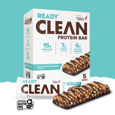 Ready® Dark Chocolate Coconut Almond Protein Bars - 15g Protein - 5ct